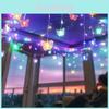 Set Lumini de Ghirlandă LED Fluture Pentru Grădină și Terasă Pentru Sărbătoare în Aer Liber