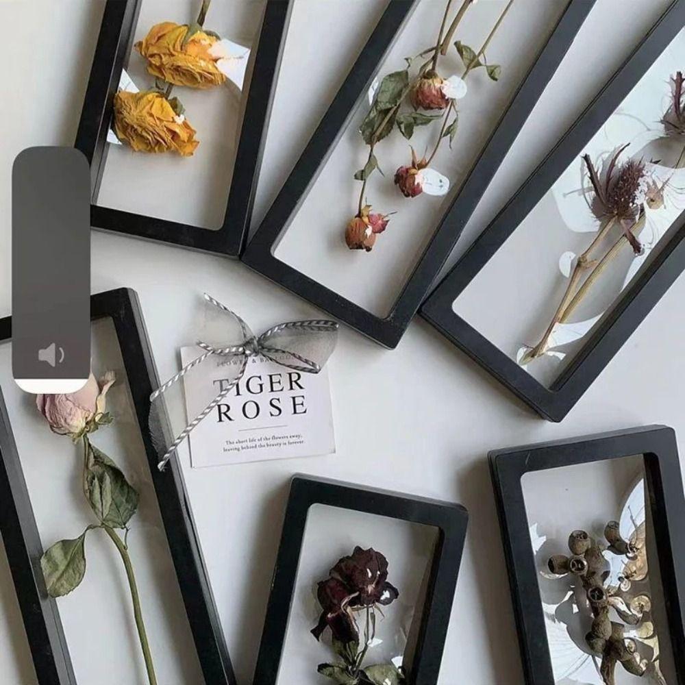 Reusable Flower Plant Display Frame 3D Transparent Jewelry Storage Case  Sample Exhibition Stand