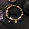 Original Design Natural Pearl Chain Bracelet, Light Luxury Style, Versatile, High-end Bangle, Hand Accessory