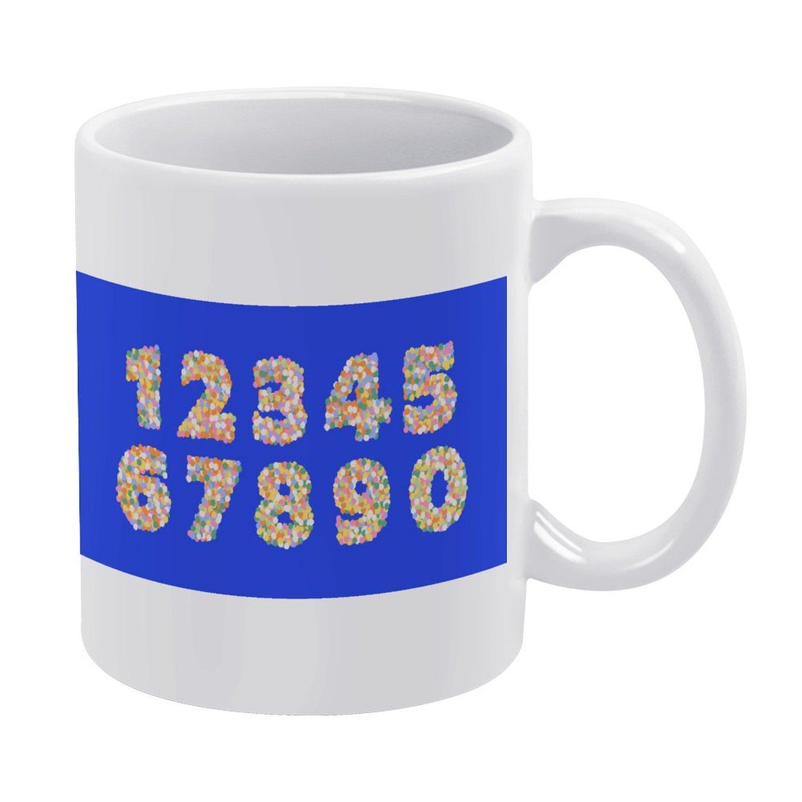 

1 Pack 11oz Ceramic Cup With Double-Sided Print Suitable For Daily Use At Home Or Office And An Ideal Gift Choice For Celebrations And Warm Moments білий