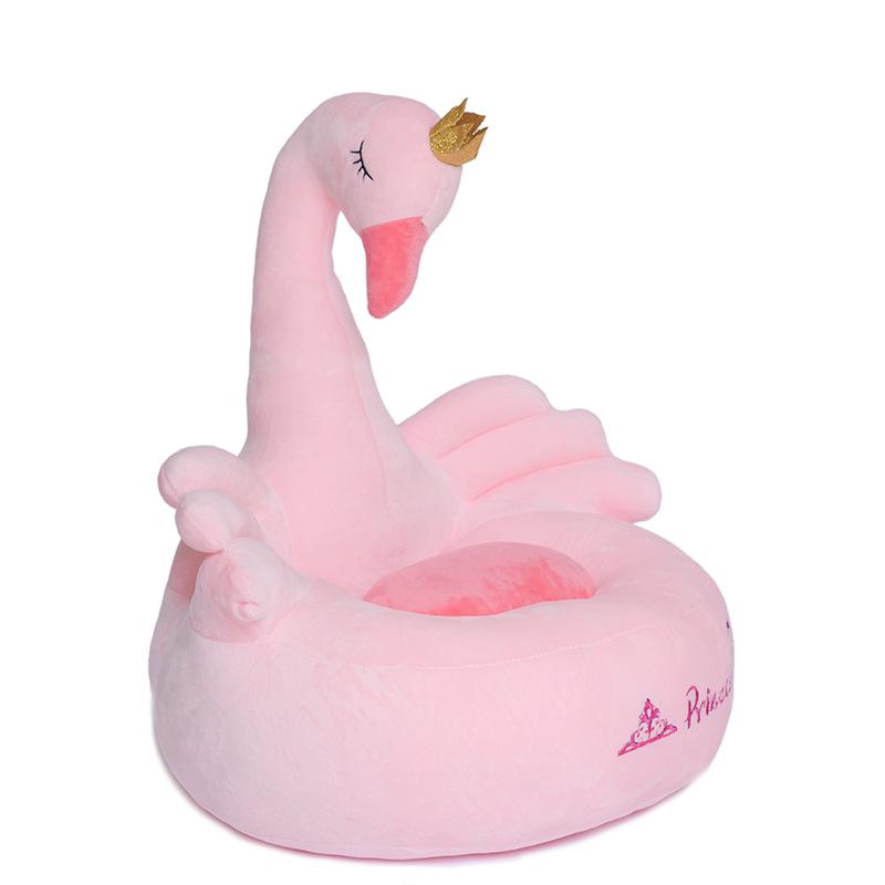 

Crown Flamingo Swan Baby Gift Room Decor Washable Removable Chair Learning Seats Kindergarten School Decoration Kid s Plush Sofa розовый