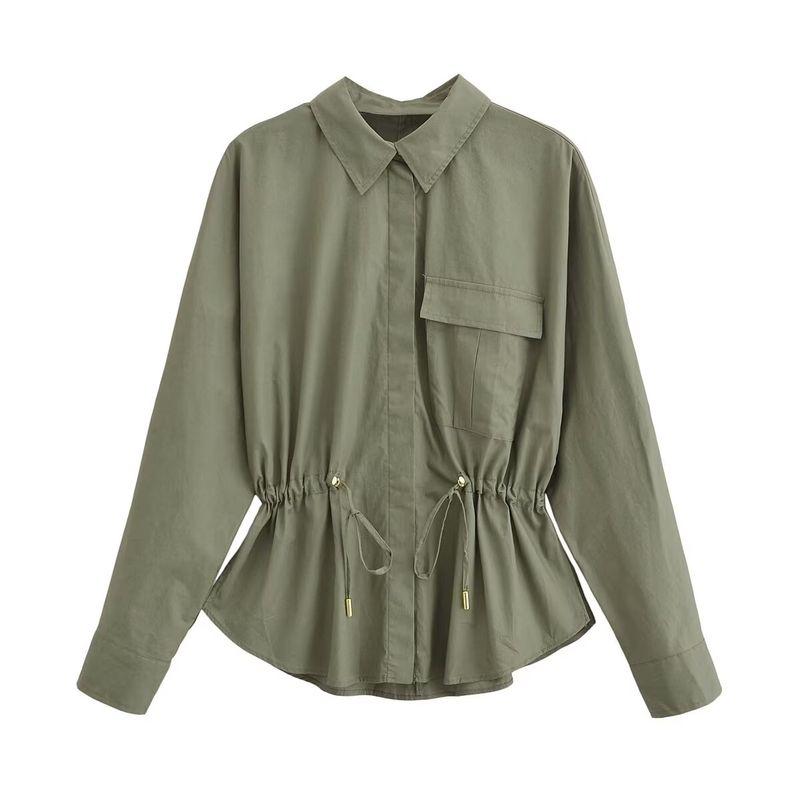 

Kaslead New Arrival Women s Clothing Fashion Style Fashion Casual Minimalist Easiest for Match Workwear Shirt 8673404 Army Green L