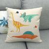 Cartoon Dinosaur Tree Series Digital Printing Short Plush Pillow Covers For Car Sofa Office Cushion Cover Home Goods