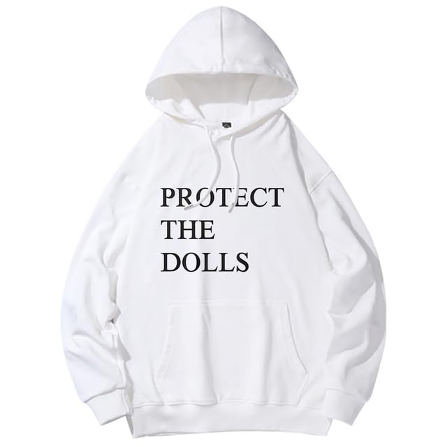 

Protect The Dolls Hoodie Funny Quote Merch Unisex Protect The Dolls Merch Graphic Print Pullover Hooded Sweatshirt XS білий