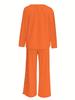 2025 Spring Ice Silk Stretch Pajama Set - Women's Loose Long Sleeve Top & Pants