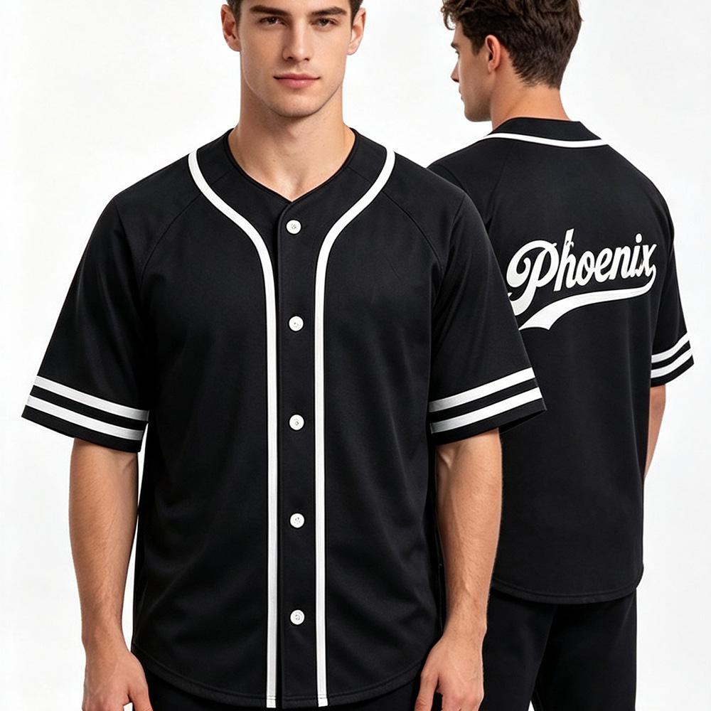 Bellingham Phoenix Baseball Jersey 2026 Men Women Casual Baseball Shirts Button Down Short Sleeve T Shirt Hip Hop Streetwear Top