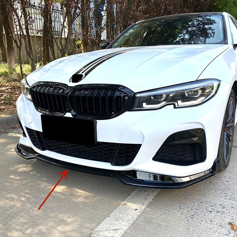 Błyszczący Czarny Przedni Zderzak Samochodu Splitter Wargi Dla BMW Serii 3 G20 G21 320i 330i 2019-2022 M Sport Dyfuzor Ochrona Zestaw Karoserii Pokrywa