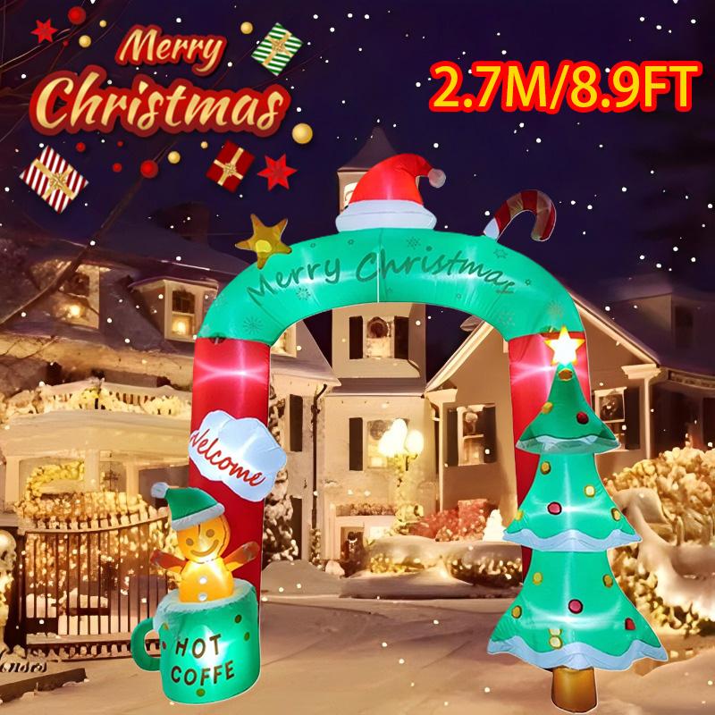 Christmas Decor Christmas Tree Arch Christmas Inflatable Model Luminous Inflatable Model Christmas Atmosphere Decoration Model
