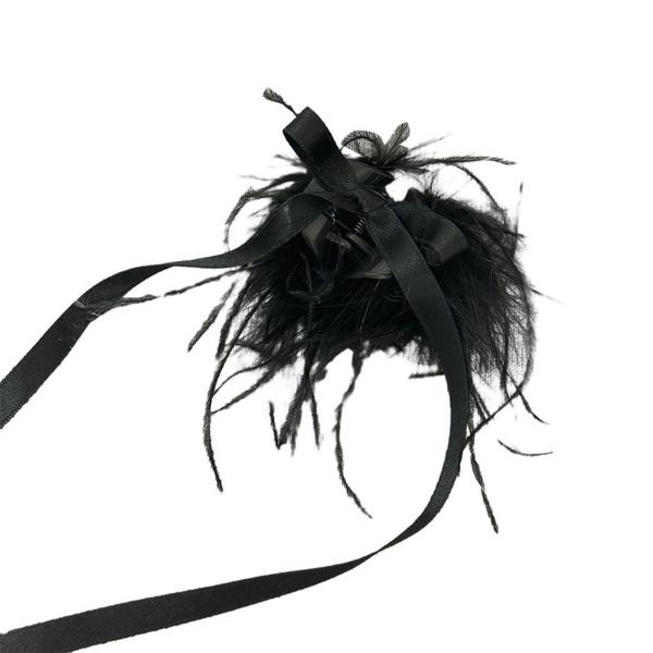 

Заколка для волос с бантиками и перьями Y2K, заколка для волос с перьями, заколка для челки, заколка для волос Y2K, головной убор для женщин, девушек, дам ENC