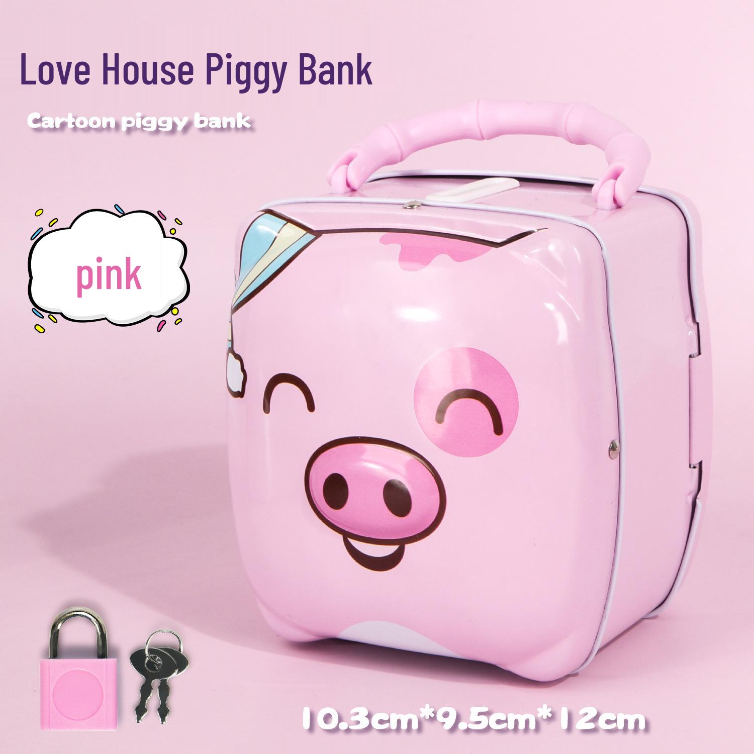 

Креативная металлическая копилка из чугуна с замком - Банка для хранения монет для студентов, Детский подарок, Идеально для призов на 1 июня в детском саду.