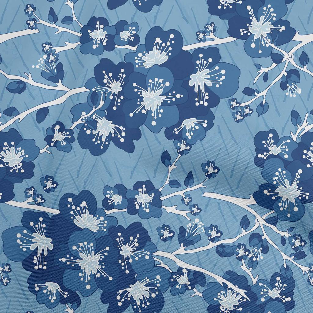 oneOone Cotton Flex Gray Fabric Asian Chinese Floral Diy Clothing Quilting Fabric Print Fabric By Yard 40 Inch