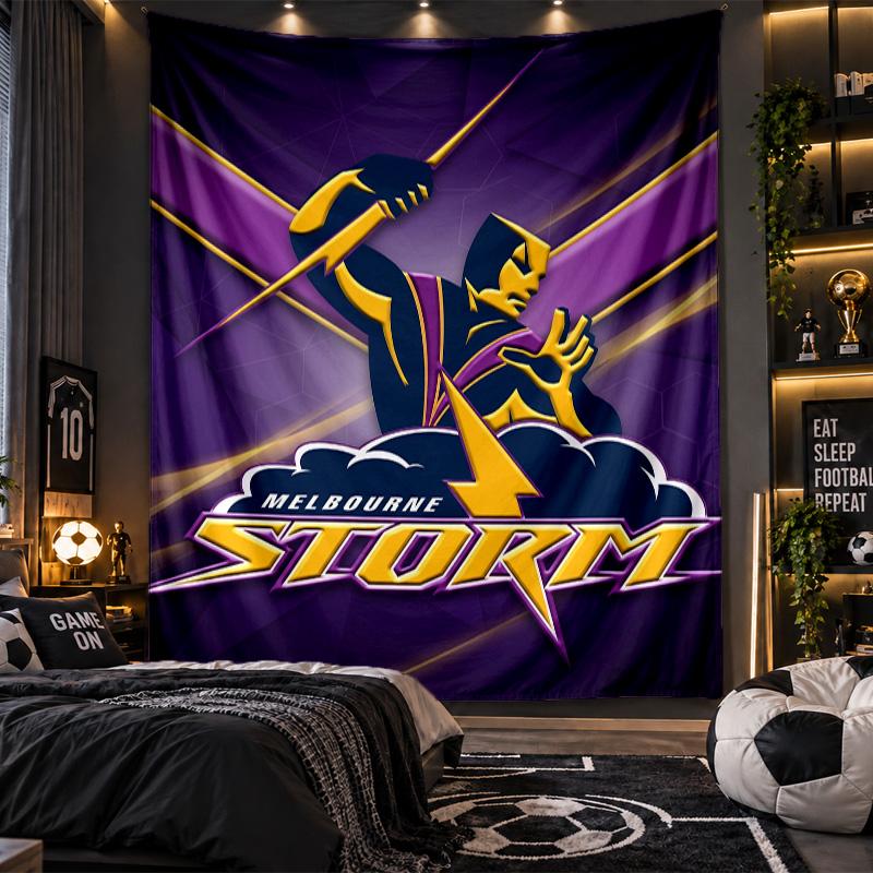 Wall Hanging Tapestry Melbourne Storm Print Cloth for Living Room Bedroom Home Decor