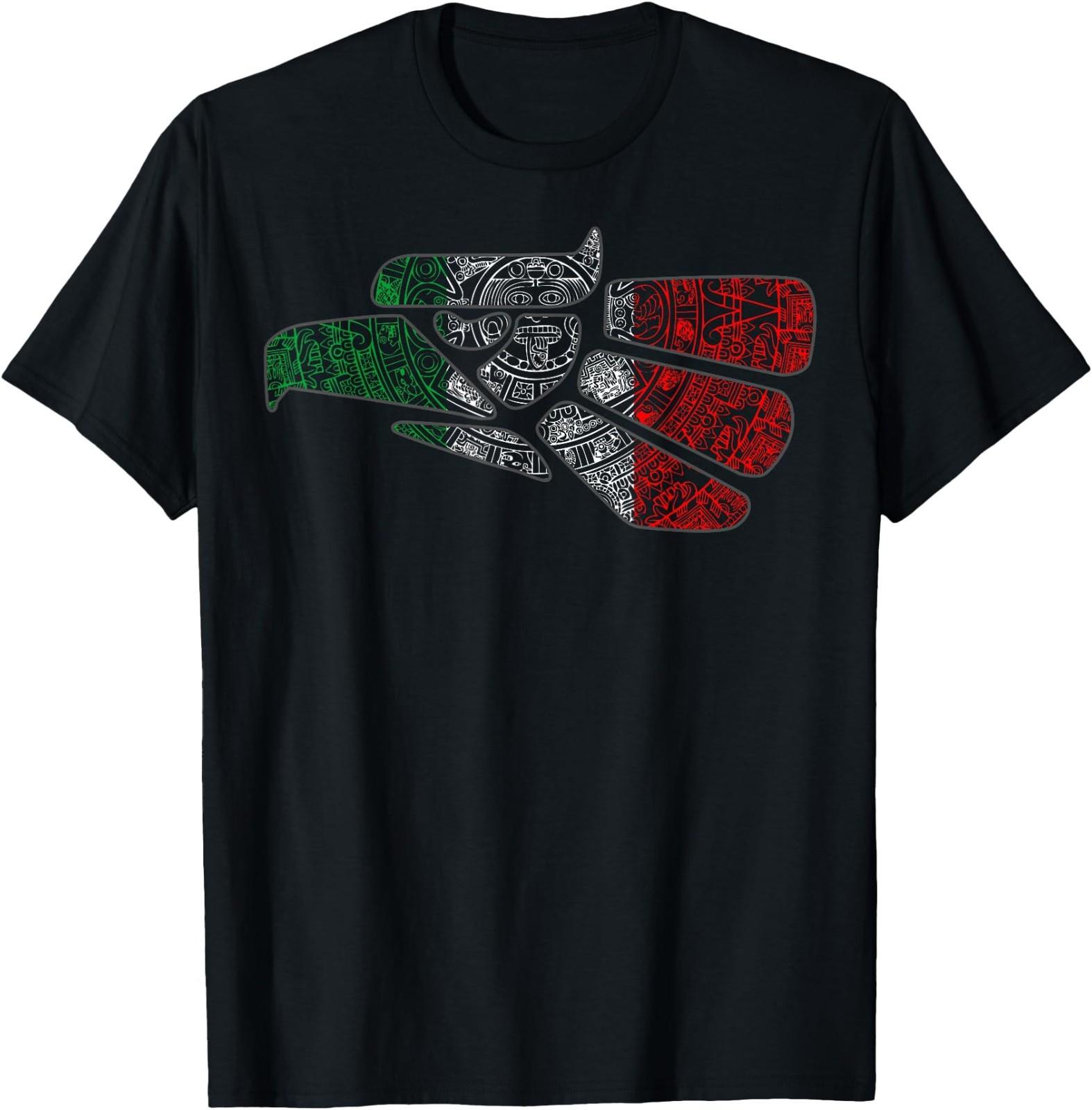 Mexico Sacred Aztec Calendar Mexican Eagle Archeological T-Shirt XXL