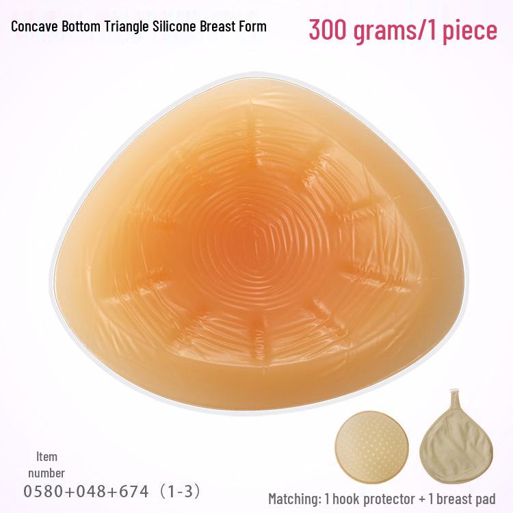 Silikon-Dreiecks-Brustprothesen mit Haken - Schweißabsorbierende Schutzpolster für die Zeit nach der Operation für den Sommer
