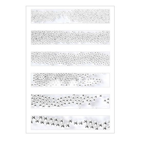 

1 упаковка, 6 сетчатых бусин для ногтей разных размеров, мини-металлические бусины для украшения ногтей серебряный