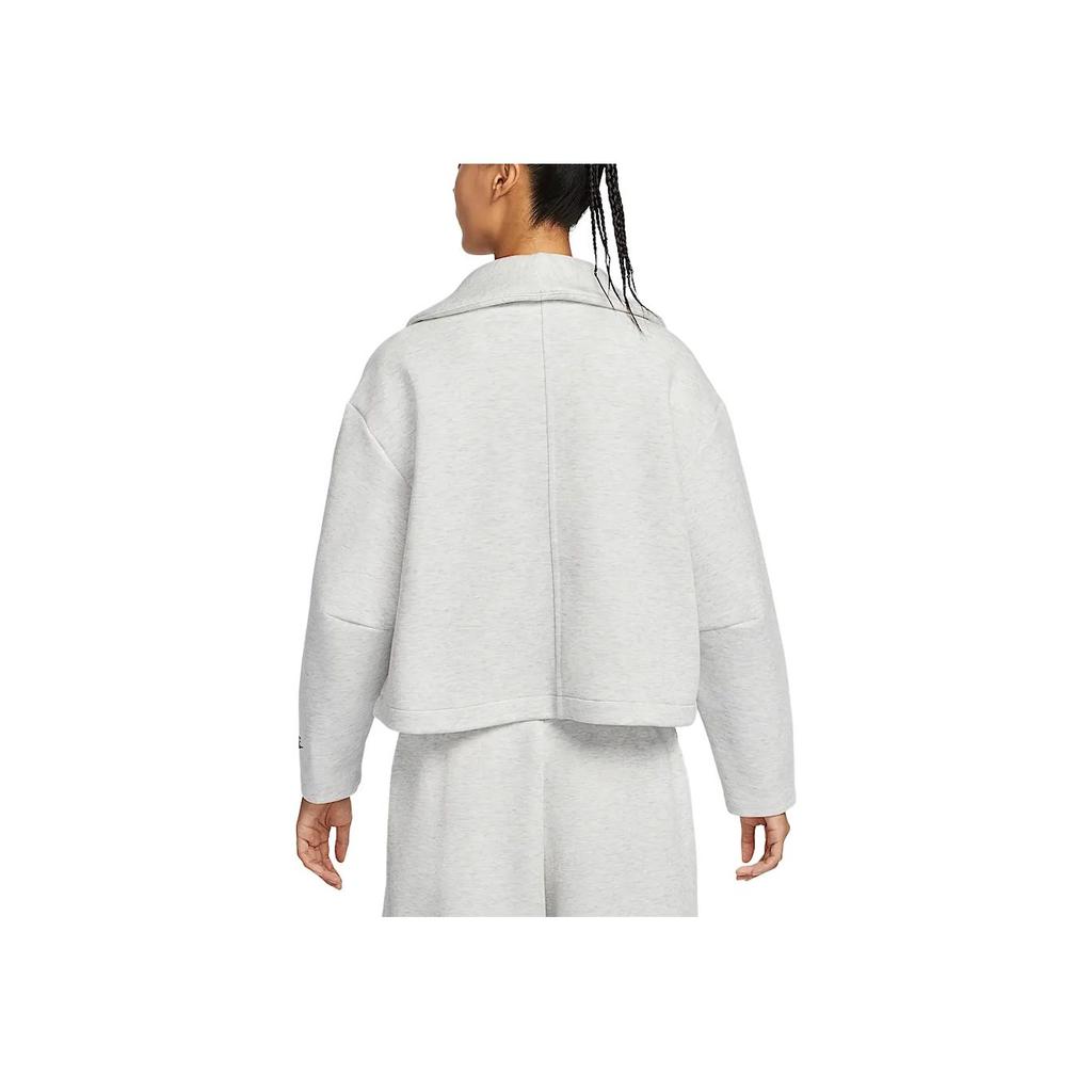 Nike Sportswear Tech Fleece Stylish Versatile Comfortable Long Sleeve Jacket Women Jackets White HJ0970013