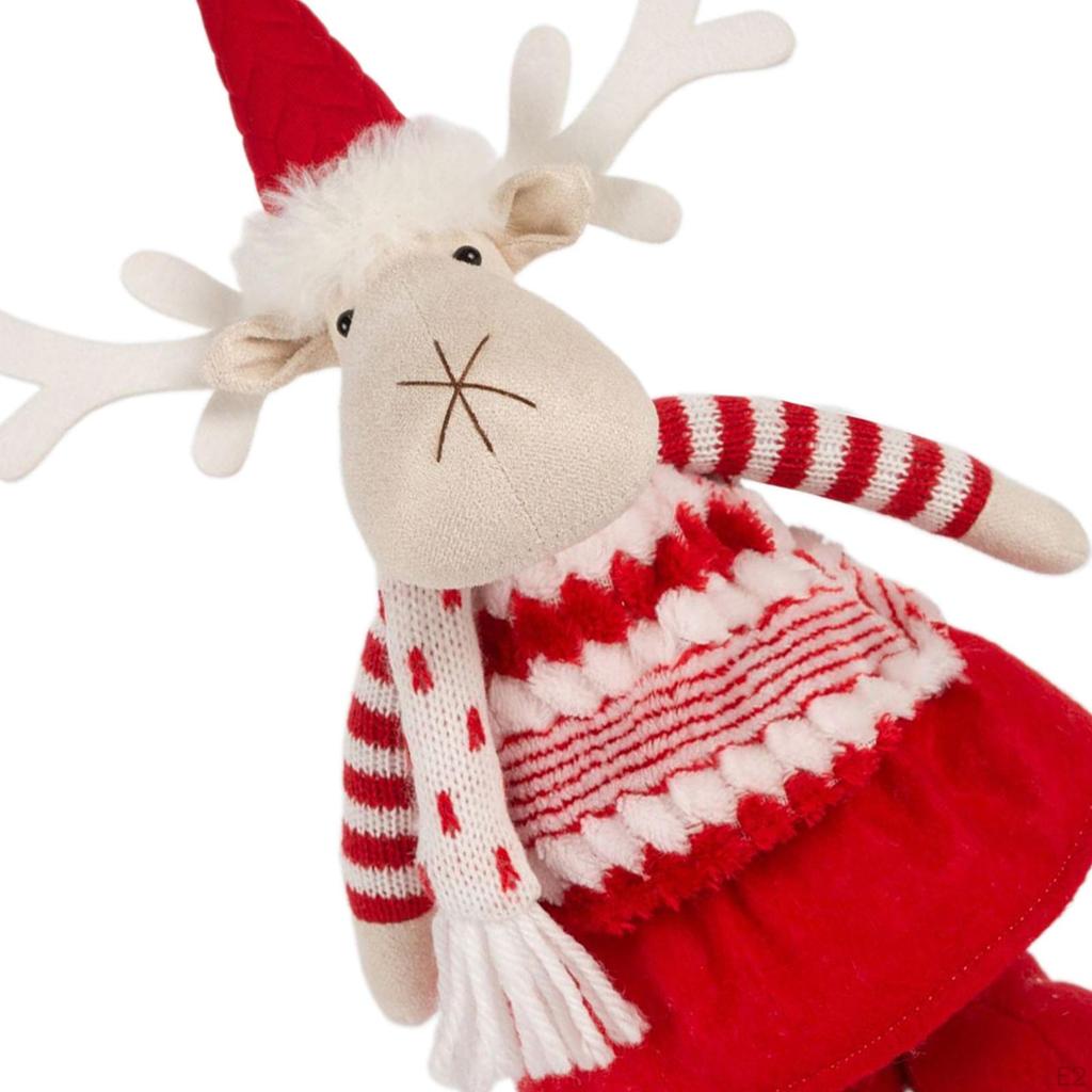 Christmas Figurines Soft Ornaments Gifts Multipurpose Cute Plush Doll Statues for Desktop Office