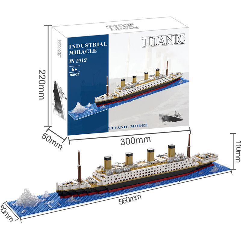Nezha Model výletní lodi Titanic: Mikrostavební bloky s vysokou obtížností, kompatibilní s Lego