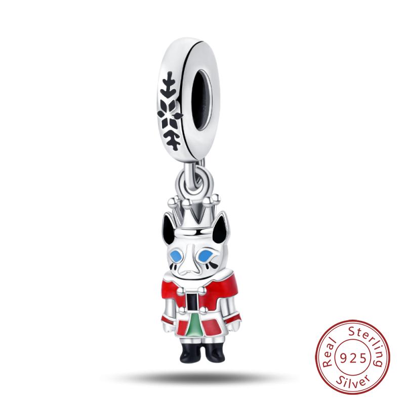 New Winter Charms Bead Copper Snowflake Snowman Penguin Deer Dangle Fit Bangle Bracelet Necklace Diy Jewelry