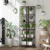 Set of 2 6-Level Bookshelves, Steel Frame, for Living Room, Office, Bedroom, Rustic Brown