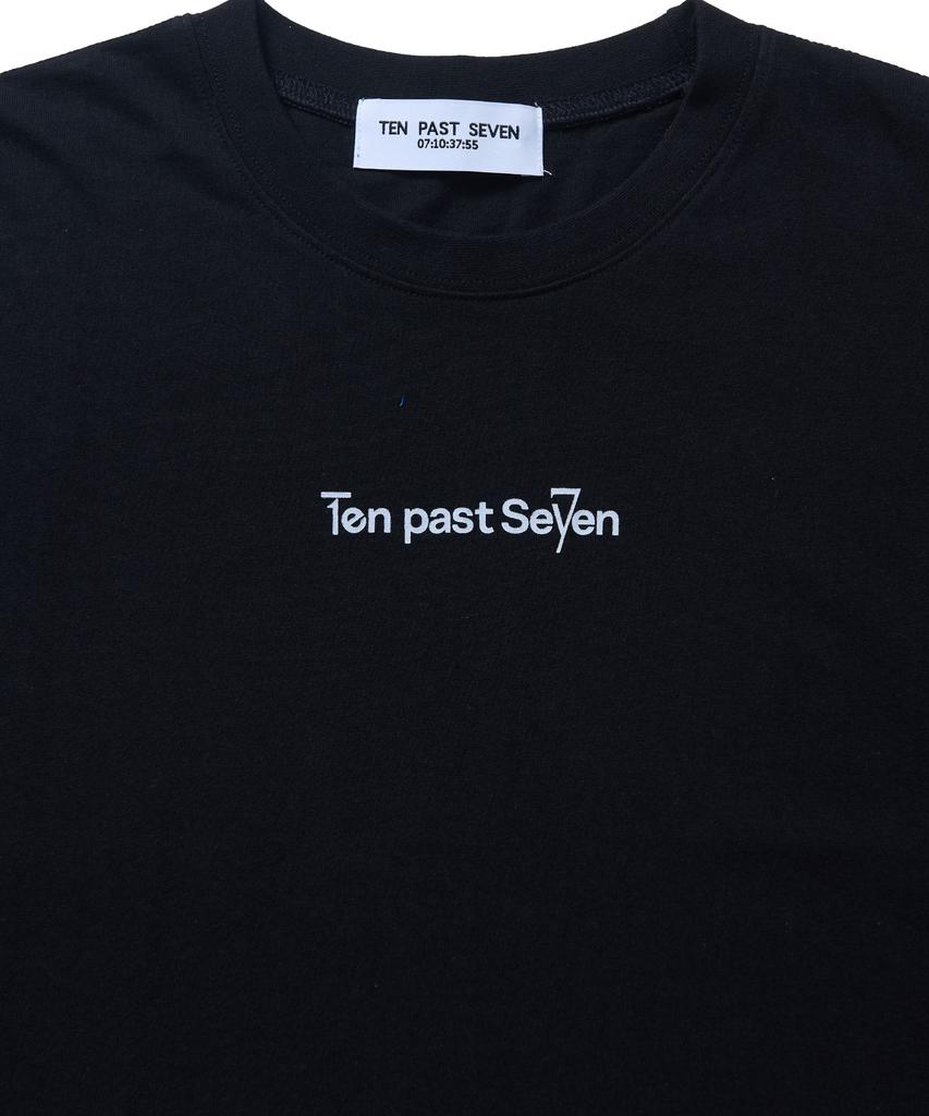 TEN PAST SEVEN Basic Logo Short Sleeve T-Shirt - Black