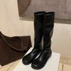 Superweiches Lammfell~ innere Höhenerhöhung 4cm elastische Stiefel Damen dünne Stiefel flacher Boden dünne aber kniehohe Stiefel lange Stiefel