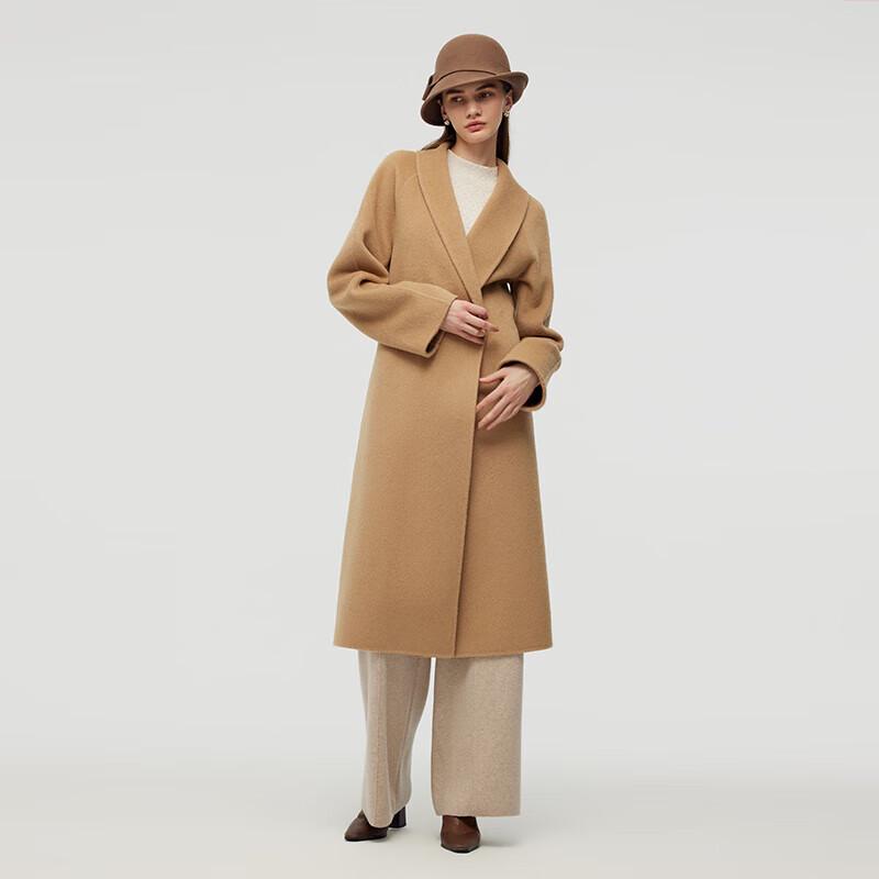 GOELIA Women's Camel Wool Robe Coat