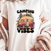 Camping Vibes Graphic Tee, Retro Camper, Boho Flamingo Shirt
