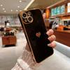 Applicable to 16 Apple 17promax electroplating side love 15promax mobile phone case XR guarantee 14pro sheath XS