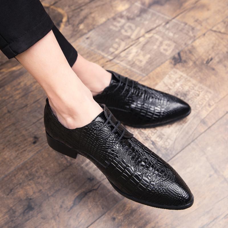 Men's Large Size Pointed Toe Leather Loafers - Hair Stylist Casual British Style