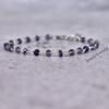 Iolite Beaded Bracelet Blue Gemstone Faceted Beads Bracelet Rosary Stacking Bracelet Water Sapphire Jewelry In Silver Iolite Jewelry