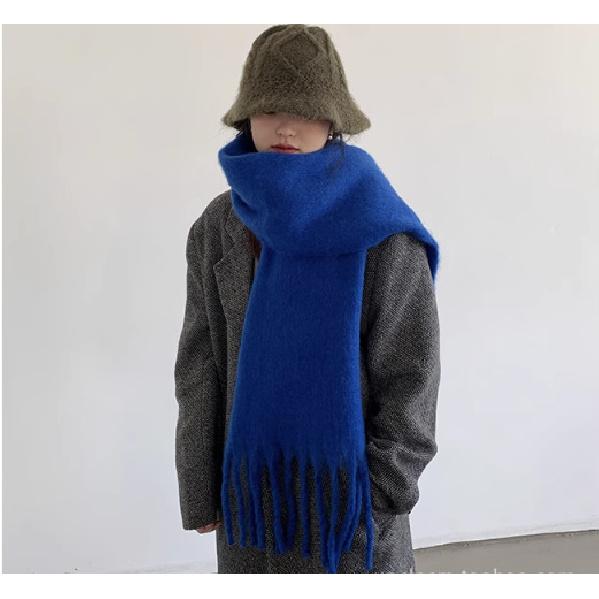 Atmosphere Student Autumn/Winter New Warm Thick Scarf Women'S Casual Versatile Colorful Grid Scarf