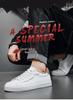 Spring 2026 Men's Versatile White Low-Top Casual Skate Shoes - Fashionable and Trendy for Youth