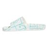 Mark Gonzales x adidas Shmoofoil Slide Allover Print Unisex Sneaker Weiß Wolkenweiß Semi-Mint-Rush-Melone GW3161