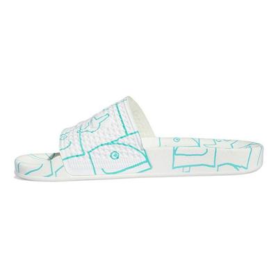 Mark Gonzales X Shmoofoil Slide Allover Print Unisex Sneakers White Cloud-White Semi-Mint-Rush-Melon GW3161