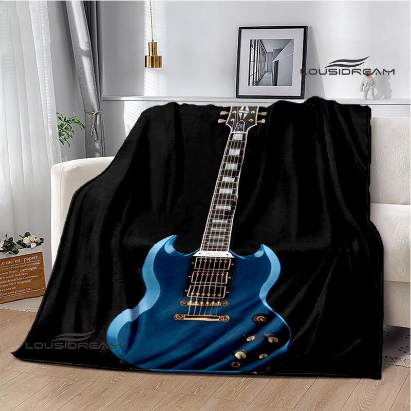 Gibson Guitar Logo Printed Blanket Flange Warming Blanket Picnic Blanket Home Travel Blanket Bed Linings Birthday Gift