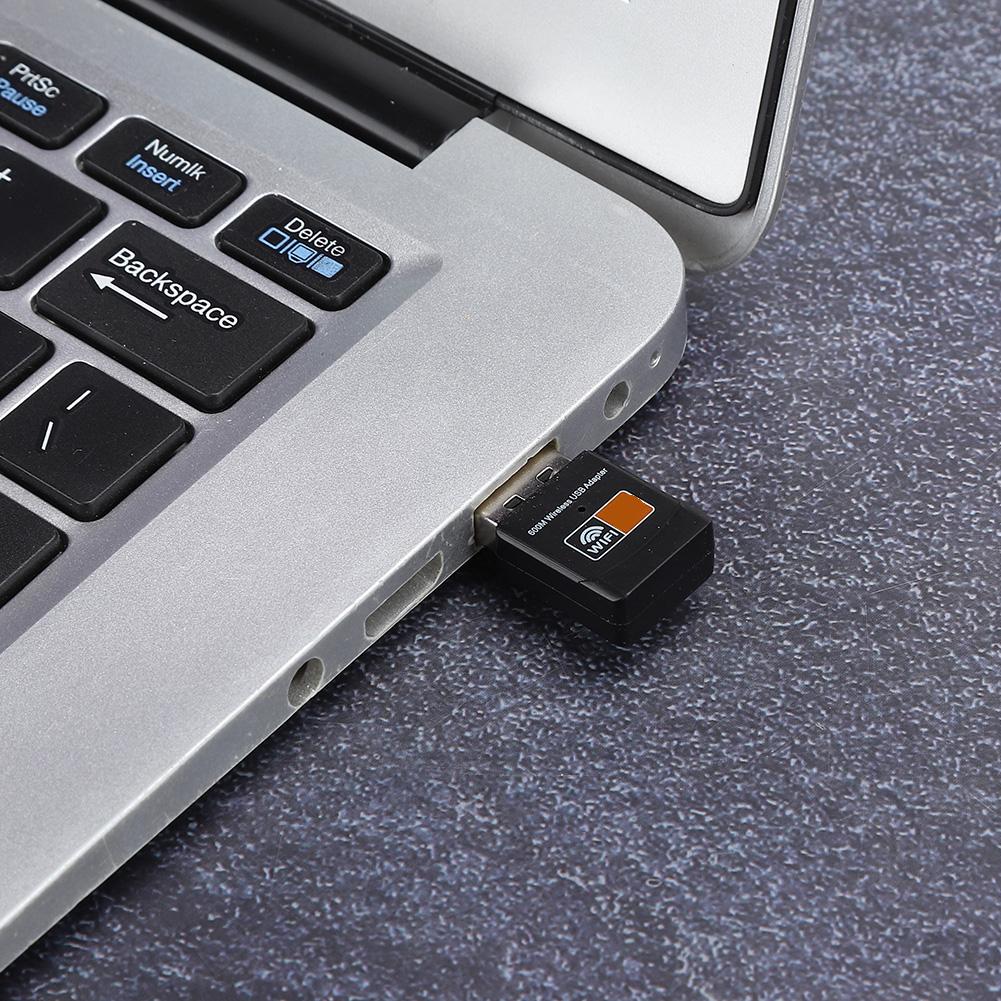 USB WiFi Adapter 2.4G 5G 600Mbps Dual Band Mini Wireless Computer Network Card Receiver
