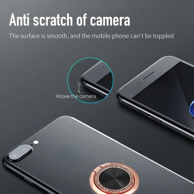 Finger Ring Mobile Phone Holder Stand 360 Degree Foldable Magnet Metal Hand Band Bracket Portable Phone Accessories