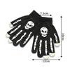 Children's gloves dispensing skull luminous gloves, festival performance warm fluorescent ghost claw knitted gloves