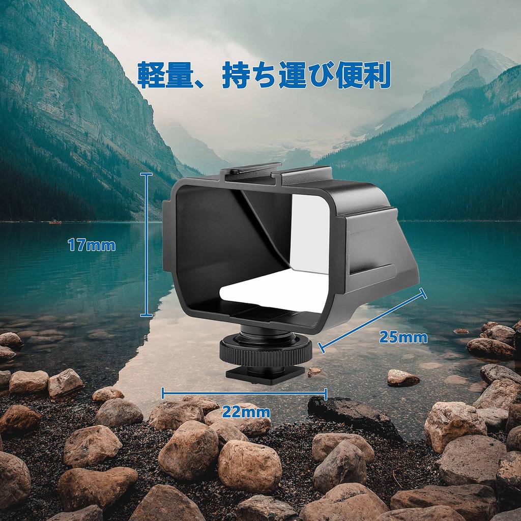 Selfie Mirror for External Selfie Selfie HD Lens Adjustable Cold Shoe Connector and Microphone Compatible with and Nikon Cameras Camera, Device,