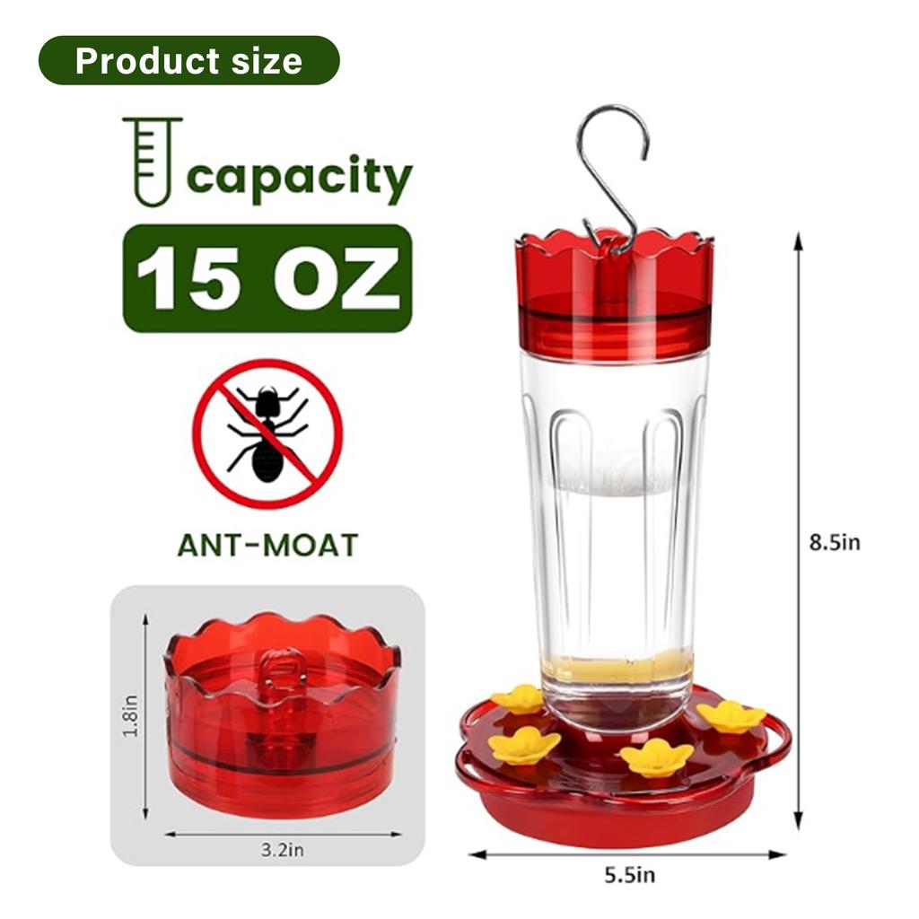 Beautiful Bird Water Feeder Outdoor Garden Yard Hummingbird Water Feeder with 5 Mouth Outdoor Hanging Garden