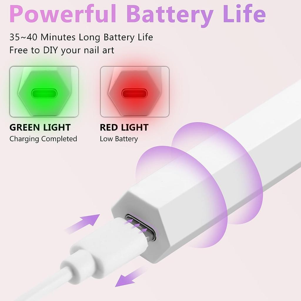 Portable Nail Dryer Lamp UV LED Nail Light For Curing All Gel Polish USB Rechargeable Quick Dry Manicure Machine Nail Art Tools
