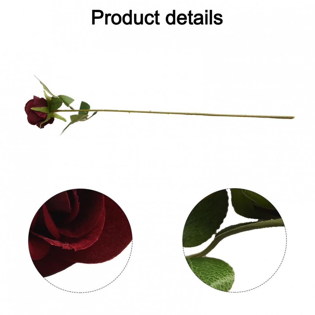 Adjustable Stems Home Decor Flower Wedding Flower Artificial Velvet Rose