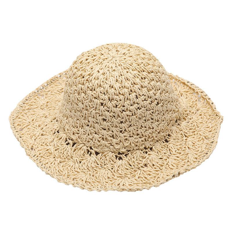 Summer Woven Straw Hat With Wide Brim For Adults And Kids Sun Protection Beach Vacation