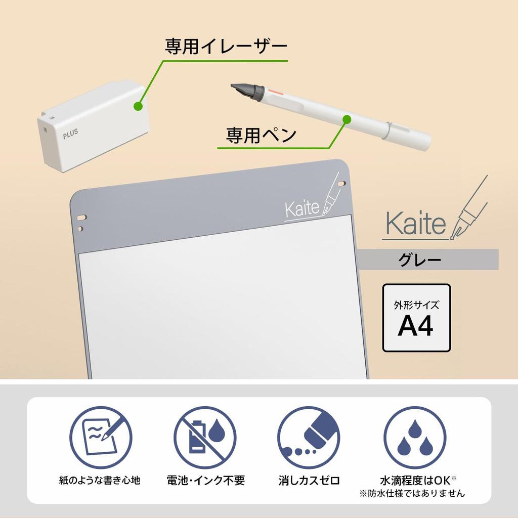 Plus Kaite Memo 2012 Bezpapierowy Pad Biznesowy, A4, Szary, Edycja, KP-A4-GY 538-329, Wielokrotnego Użytku, Ekologiczny,