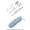 Portable Cutlery Set 304 Stainless Steel Chopsticks Fork and Spoon Tableware Set for Travel Camping Picnic Household Tool