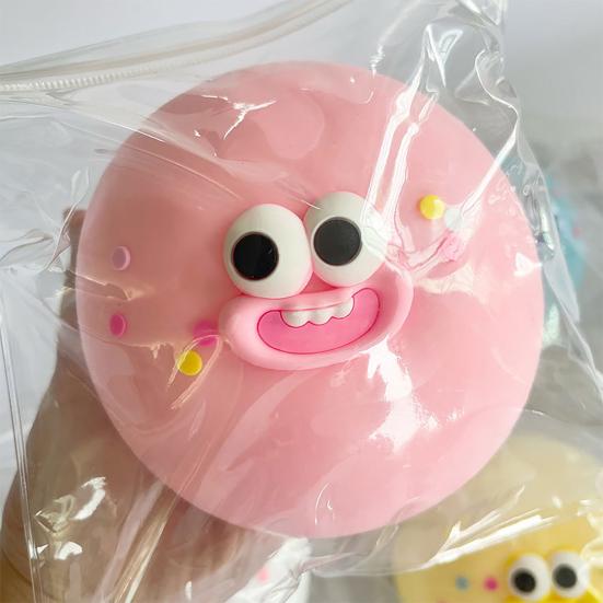 Yousheng Big Eyes Ball Squeeze Toy Cartoon Bun Shape Sensory Pinch Fidget Toy Stress Relief Hand Relaxation Decompression Tool