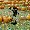 Outdoor Halloween Dancing Skeleton Metal Garden Silhouette