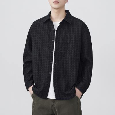 New Spring Japanese Retro Men's Loose Shirt Color Plaid Casual American Shirt Jacket