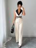 Autumn Chic Elegant Camisole High-Rise Straight Leg Pants Women's Set Women's Suit Vest Set